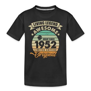 1952 Birthday - Kids' Premium Organic T-Shirt - black - Front