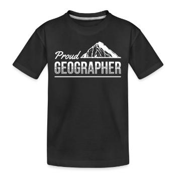 Fier étudiant en géographie géographie géographie - T-shirt bio Premium Enfant - noir - Devant