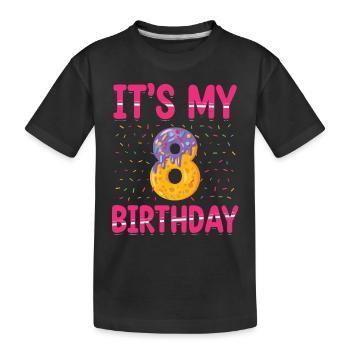 Es Ist Mein 8. Geburtstag | Sprinkles Thema | - Kinder Premium Bio T-Shirt - Schwarz - Vorne