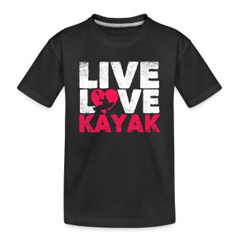 Outdoor Funny Kayak Nautisme Canoë - T-shirt bio Premium Enfant - noir - Devant