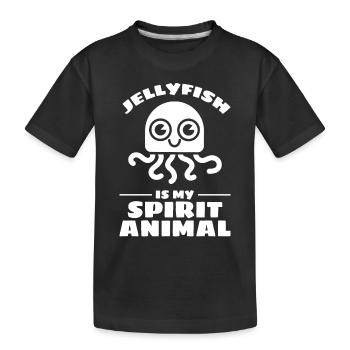 Jellyfish Is My Spirit Animal Quallen - Kids' Premium Organic T-Shirt - black - Front