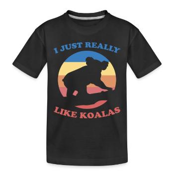 Koala Spruch Australien Beuteltier Koalas Geschenk - Kinder Premium Bio T-Shirt - Schwarz - Vorne