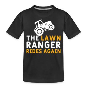 Gärtner Landschaftsbau Gartenbau Rasenmäher - Kinder Premium Bio T-Shirt - Schwarz - Vorne