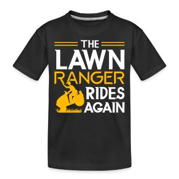 Gardener Landscaping Horticulture Lawn Mower - Kids' Premium Organic T-Shirt - black - Front
