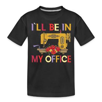 Schneiderin Schneider Nähmaschiene - Kinder Premium Bio T-Shirt - Schwarz - Vorne