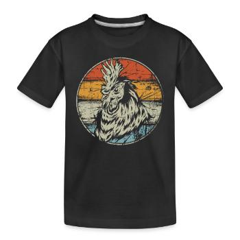 Coq - T-shirt bio Premium Enfant - noir - Devant