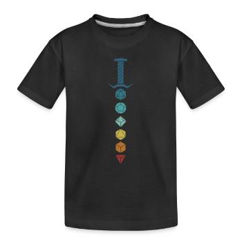 PnP RPG Jeu de rôle Tabletop Maître de jeu Pen - T-shirt bio Premium Enfant - noir - Devant