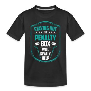 Banc de pénalité de hockey sur glace Banc de pénalité Joueurs de hockey sur glace - T-shirt bio Premium Enfant - noir - Devant