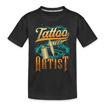 Tatoueur Tattoo Tattoo Tattoo Studio - T-shirt bio Premium Enfant - noir - Devant