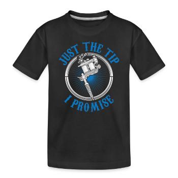 Seule la dentelle promettait aux tatoueurs tatoueurs - T-shirt bio Premium Enfant - noir - Devant