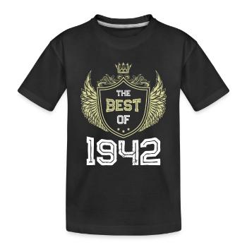 1942 best of - Kids' Premium Organic T-Shirt - black - Front