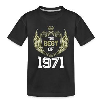 1971 best of - Kids' Premium Organic T-Shirt - black - Front