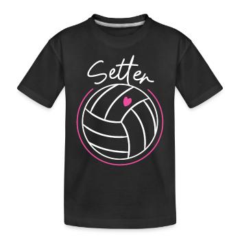 Volleyball Player Team Setter - Kids' Premium Organic T-Shirt - black - Front