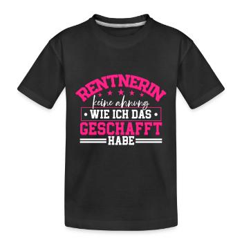 Rentnerin - Kinder Premium Bio T-Shirt - Schwarz - Vorne