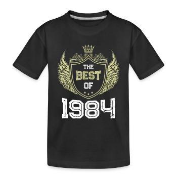 1984 best of - Kinder Premium Bio T-Shirt - Schwarz - Vorne
