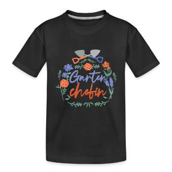 Gartenchefin Gärtner - Kinder Premium Bio T-Shirt - Schwarz - Vorne