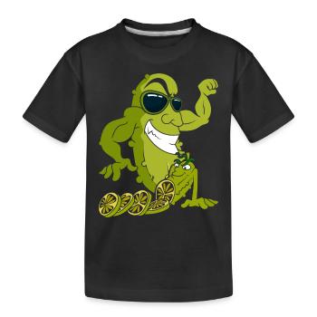 Cucumber - Kids' Premium Organic T-Shirt - black - Front