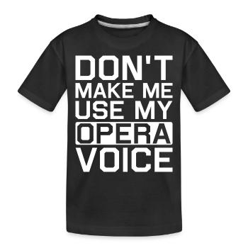 Opera singer singer opera houses - Kids' Premium Organic T-Shirt - black - Front
