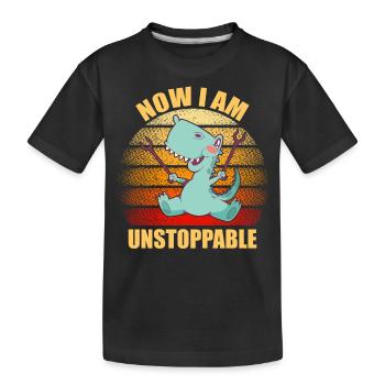 Trex Tyrannosaurus Dino Dinosaur - Kids' Premium Organic T-Shirt - black - Front