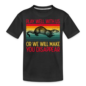 Martre d’eau de loutre Martre Martre Martre - T-shirt bio Premium Enfant - noir - Devant