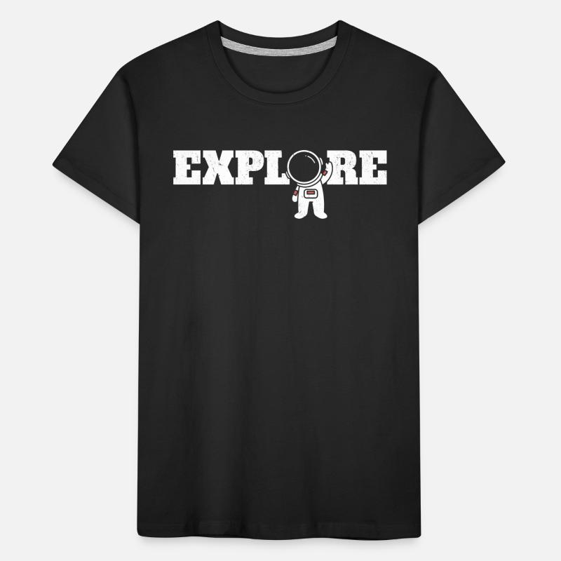 Astronaut Explore Planet Spacecraft Kids' Premium Organic T-Shirt