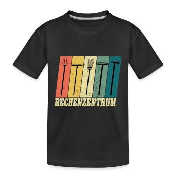 Garten Gärtner Rechenzentrum - Kinder Premium Bio T-Shirt - Schwarz - Vorne