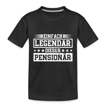 Pensionär Ruhestand Rentner - Kinder Premium Bio T-Shirt - Schwarz - Vorne
