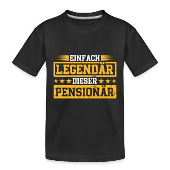 Pensionär Ruhestand Rentner - Kinder Premium Bio T-Shirt - Schwarz - Vorne