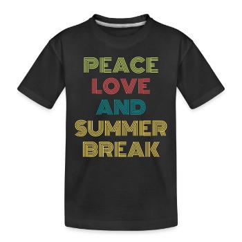 PEACE LOVE AND SUMMER BREAK - T-shirt bio Premium Enfant - noir - Devant