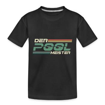 Der Pool Meister Garten Gärtner - Kinder Premium Bio T-Shirt - Schwarz - Vorne