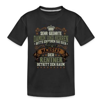 Rentner - Kinder Premium Bio T-Shirt - Schwarz - Vorne