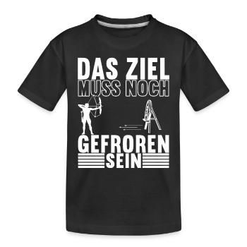 Bogenschießen Bogenschütze Arrow - Kinder Premium Bio T-Shirt - Schwarz - Vorne
