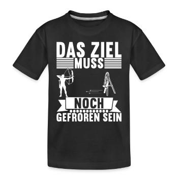 Bogenschießen Bogenschütze Arrow - Kinder Premium Bio T-Shirt - Schwarz - Vorne