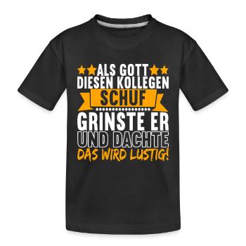 Abschiedsgeschenk Jobwechsel Kollege - Kinder Premium Bio T-Shirt - Schwarz - Vorne