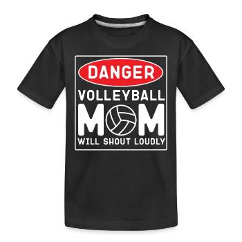 Volleyball Player Team Mom Mother - Kinder Premium Bio T-Shirt - Schwarz - Vorne