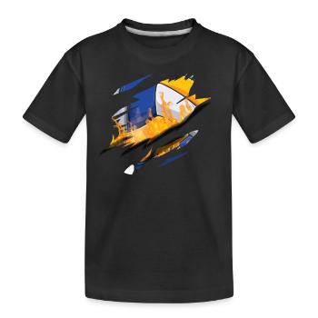 Joueur de volleyball Équipe Scratch - T-shirt bio Premium Enfant - noir - Devant