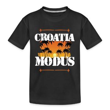 Croatia Modus - Kinder Premium Bio T-Shirt - Schwarz - Vorne