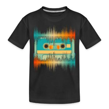 Equalizer Sound Technology Gift Cassette Soundwave - T-shirt bio Premium Enfant - noir - Devant