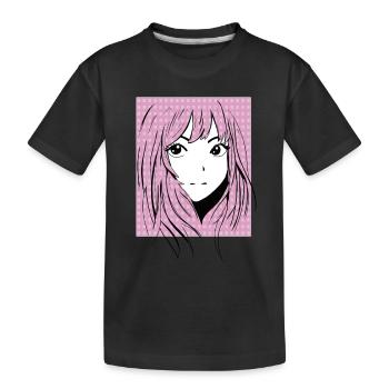 Anime Manga Fille - T-shirt bio Premium Enfant - noir - Devant