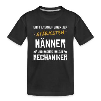 Mécanicien Homme le plus fort Mécatronicien - T-shirt bio Premium Enfant - noir - Devant