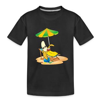 Sie ist hier die Top-Banane - Kinder Premium Bio T-Shirt - Schwarz - Vorne