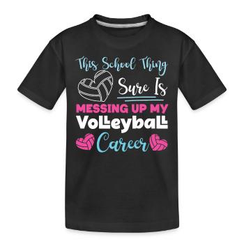 Équipe de volley-ball cette école - T-shirt bio Premium Enfant - noir - Devant