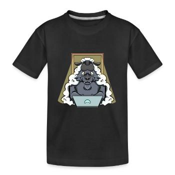 Hacker Wolf im Schafspelz Cybersicherheit - Kinder Premium Bio T-Shirt - Schwarz - Vorne