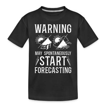 Météorologue Prévisions météorologiques - T-shirt bio Premium Enfant - noir - Devant