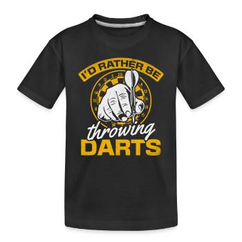 Les joueurs de fléchettes jouent aux fléchettes Je préférerais - T-shirt bio Premium Enfant - noir - Devant