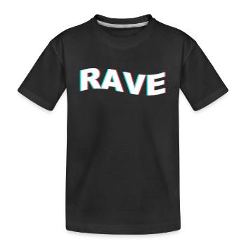 Rave Raver - Kids' Premium Organic T-Shirt - black - Front