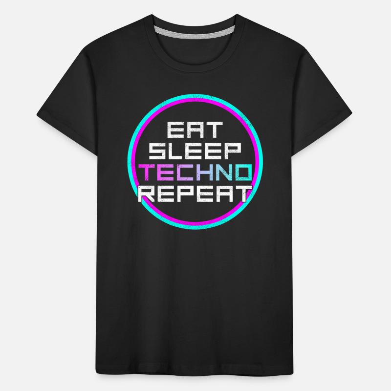 manger du sommeil techno répéter T-shirt bio Premium Enfant