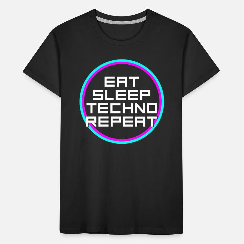 manger du sommeil techno répéter T-shirt bio Premium Enfant