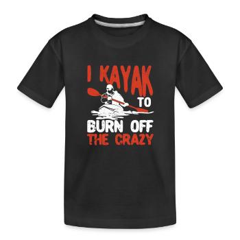 Ich Kajak, um die verrückte lustige Wildwasser-See - Kinder Premium Bio T-Shirt - Schwarz - Vorne