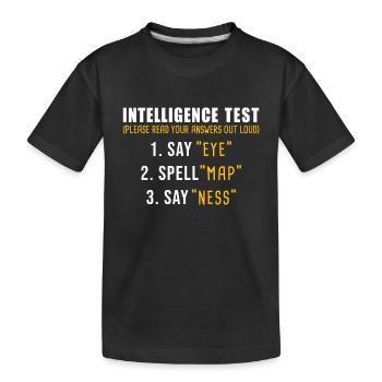 Intelligence Test - Kinder Premium Bio T-Shirt - Schwarz - Vorne